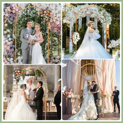 7.2FT Gold Metal Arch Backdrop Stand D833