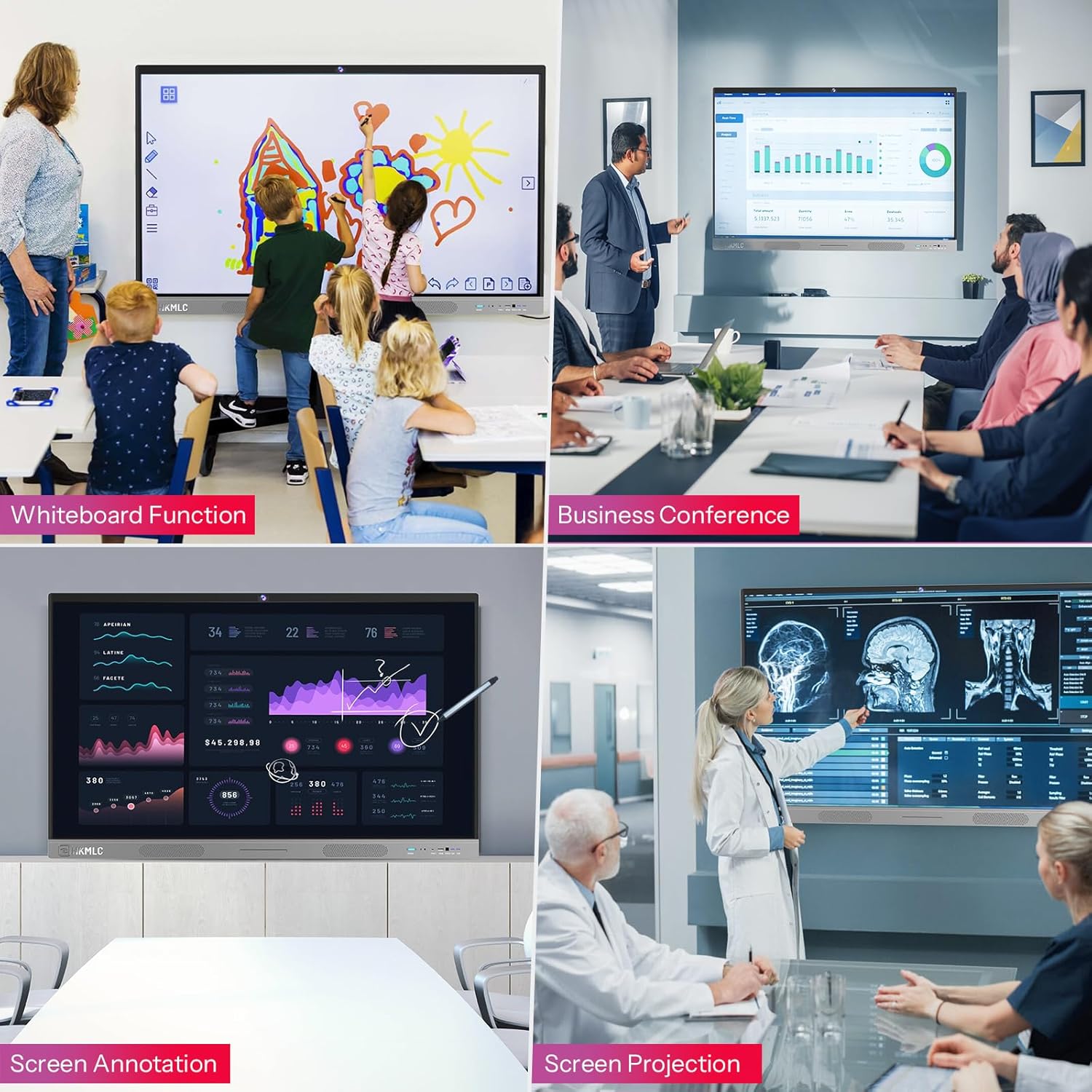 55 Inch 4K UHD Touch Screen Interactive Whiteboard B214323