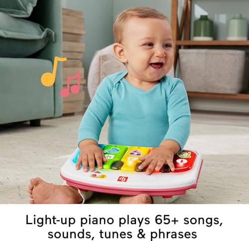 Pink Portable Baby Chair with Piano Toy & Snack Tray T266562