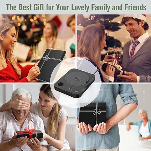 Black Mug Warmer with 3-Temp Settings and 2-12H Timer X900001
