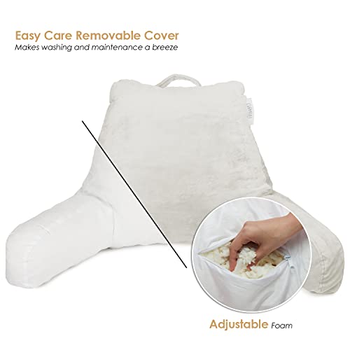 Navy Blue Shredded Memory Foam Reading Pillow with Pockets R862858