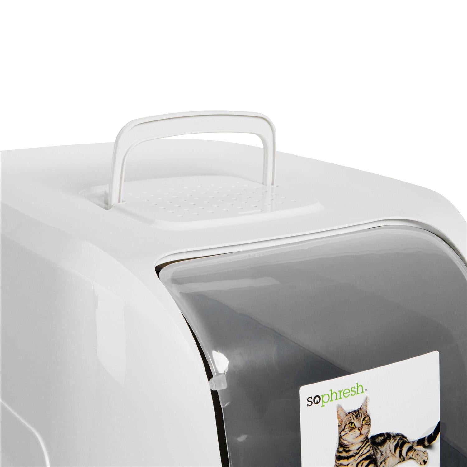 Jumbo Enclosed Grey Cat Box U9631