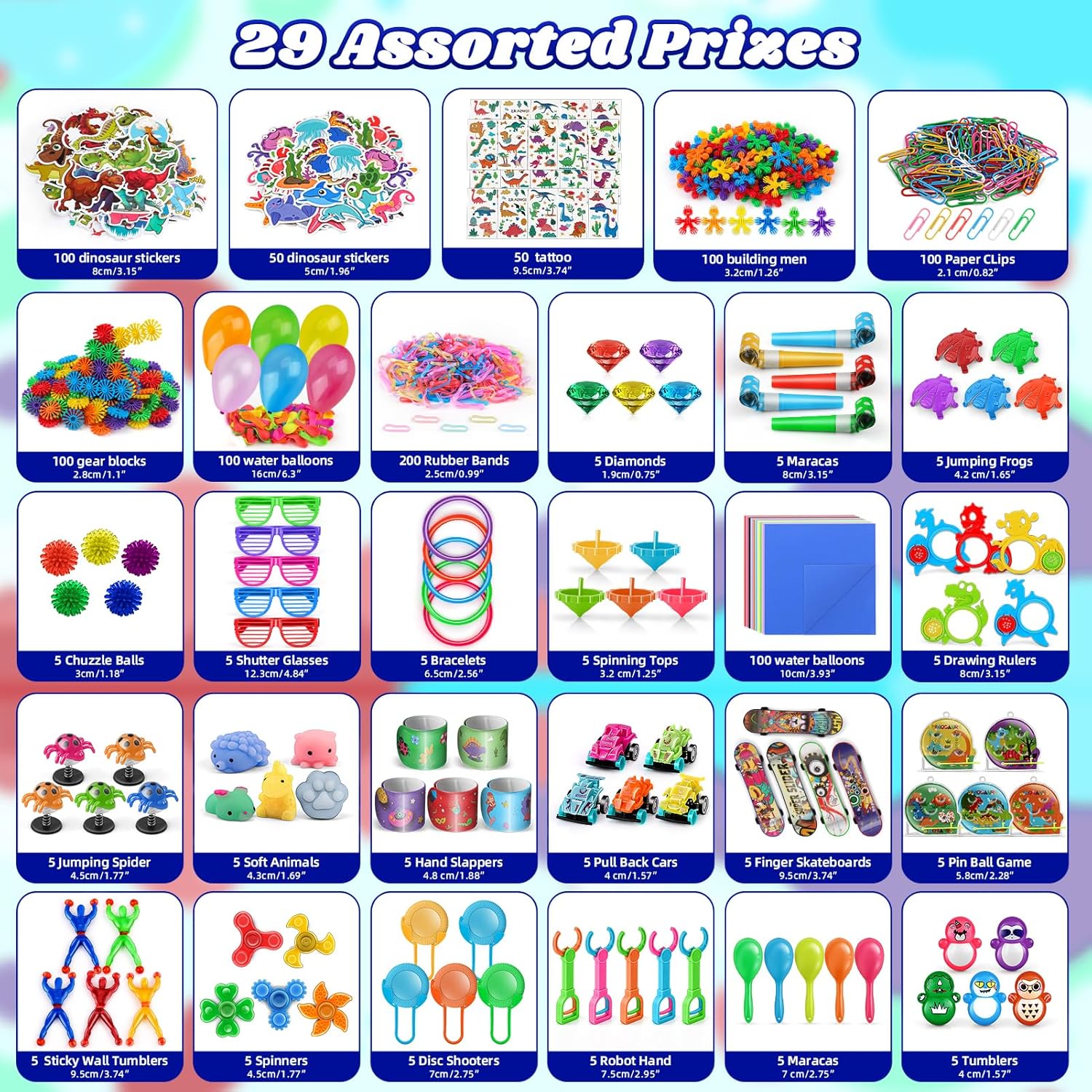1000PCS Carnival Prizes Prize Box Toys Pinata Fillers Goodie Bag Toys Bulk E203