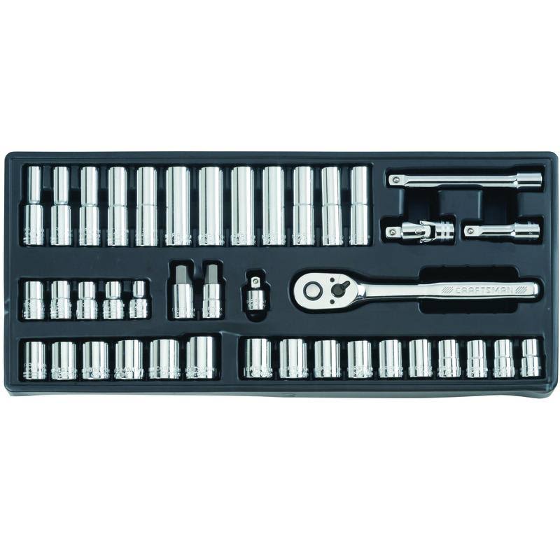 1/4, 3/8 and 1/2 in. Drive Metric and SAE 6 and 12 Point Mechanic's Tool Set 308 pc. P359849