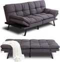 Grey Memory Foam Convertible Futon Sofa Bed H116