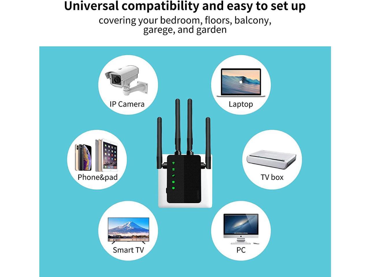 WiFi Extender 1200 Mbps Dual-Band Wireless Signal Booster E9553
