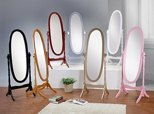 Cherry Finish Wood Cheval Mirror X298776