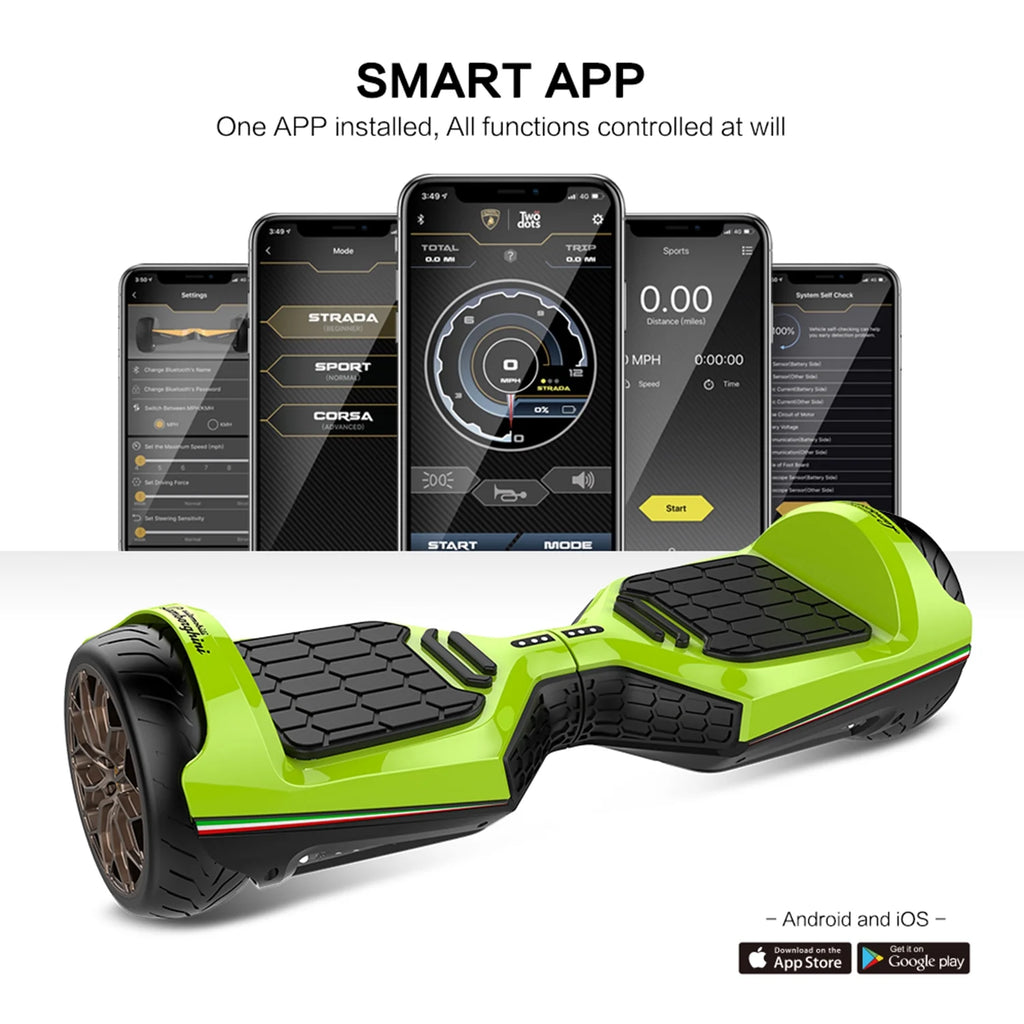 Green 6.5" Off Road Two-Wheel Electric Scooter W2715