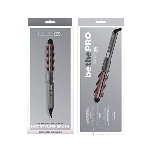 Nano Tourmaline Ceramic Hot Curl Brush, 1-Inch W450511