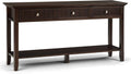 Solid Wood Console Sofa Table with Storage, 3 Drawers and 1 Shelf Y607862