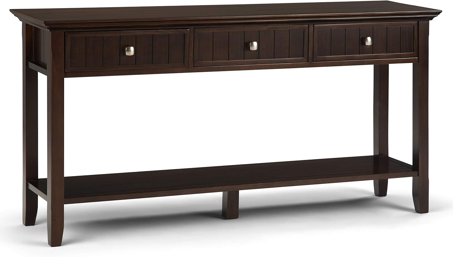 Solid Wood Console Sofa Table with Storage, 3 Drawers and 1 Shelf Y607862