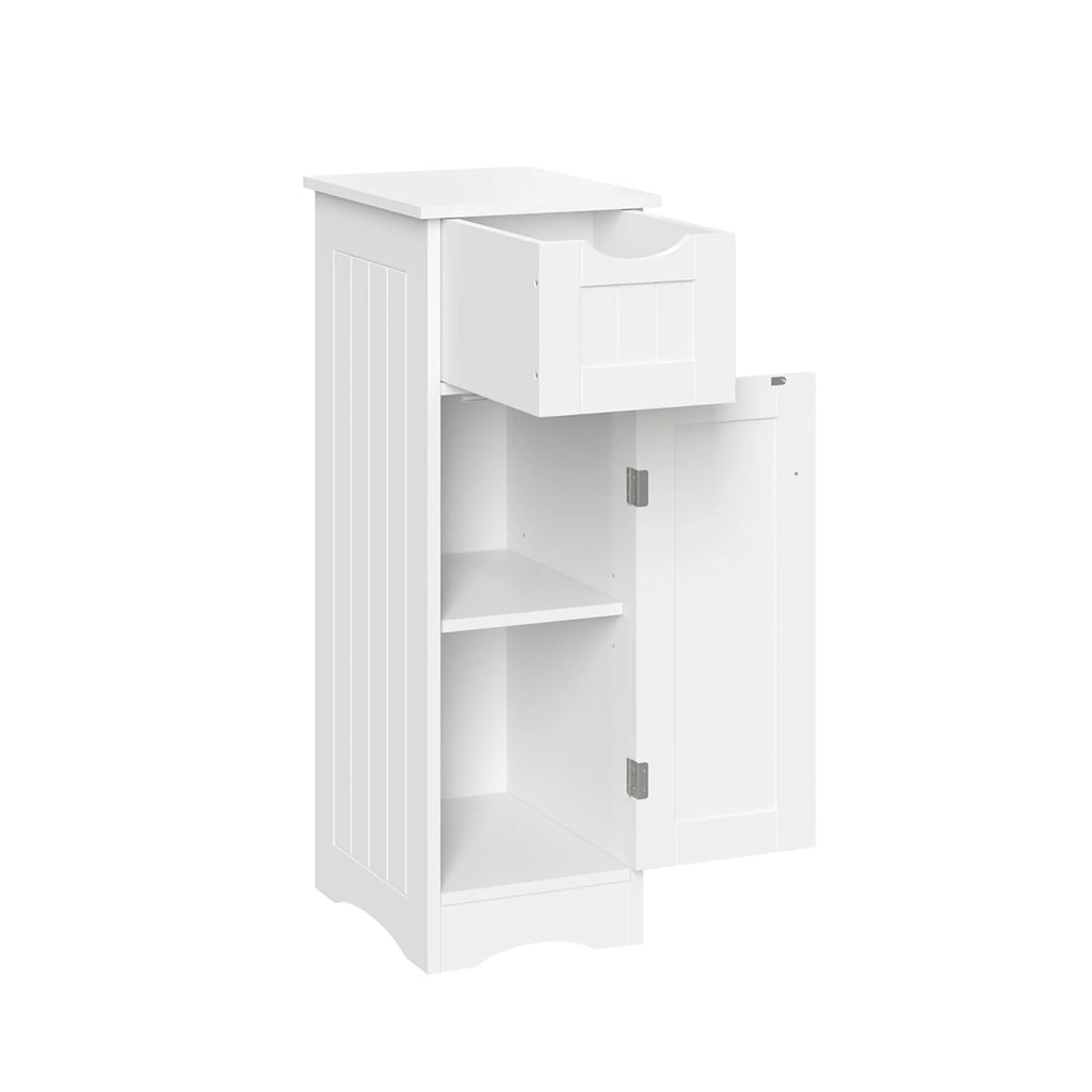 White Slim Cabinet with Drawer S400011