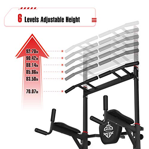 Power Tower Pull Up Dip Station Home Gym Strength Training Fitness Equipment D601