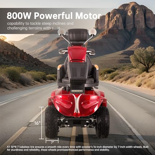 Red Heavy Duty 4 Wheel Mobility Scooter R15627