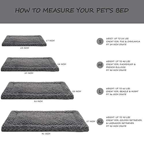 Gray 41 x 27 Inch Washable Dog Bed Mat G31348