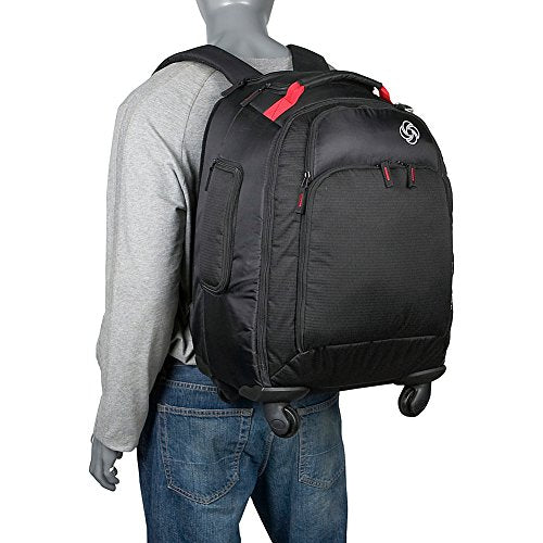 Black 19-Inch Rolling Backpack W3920