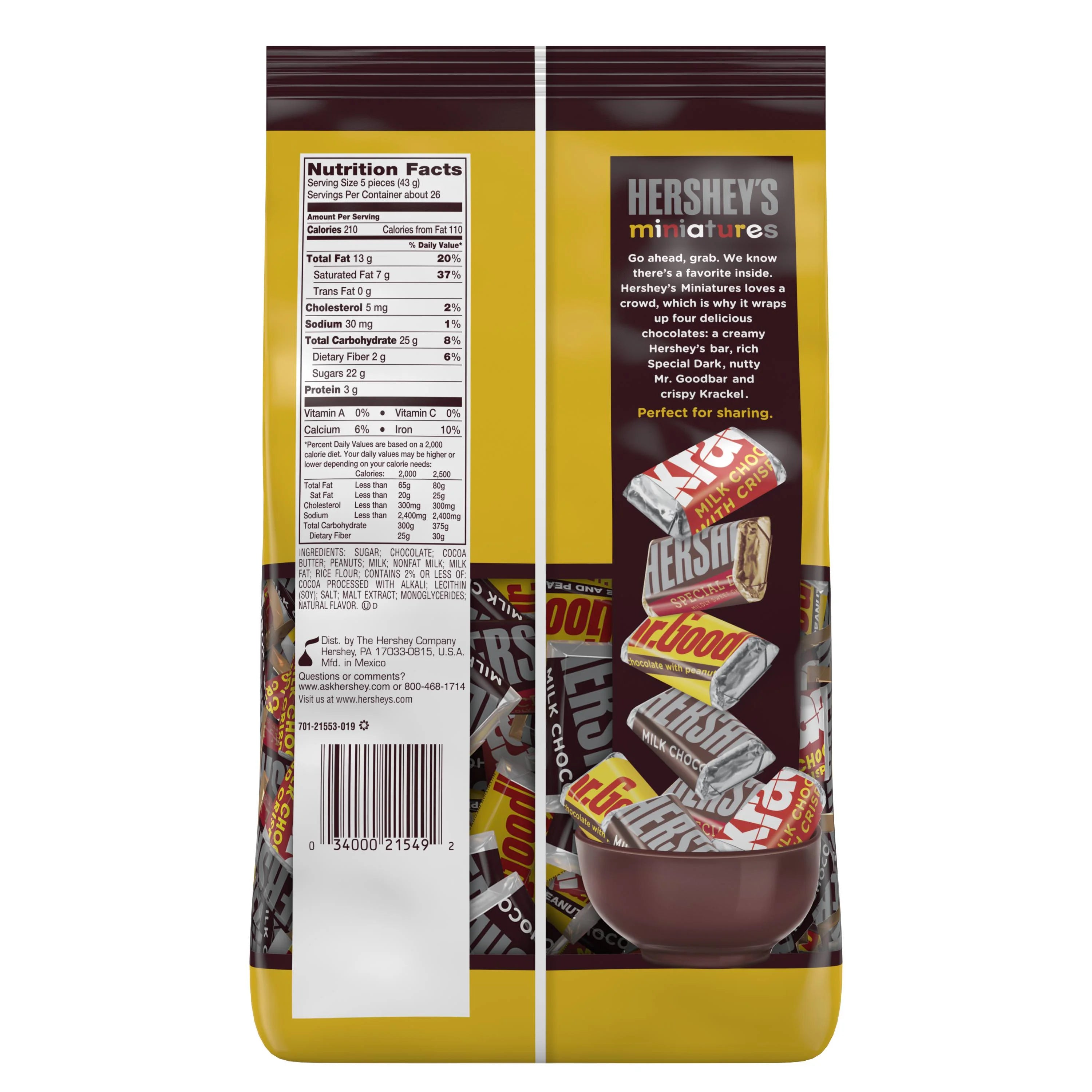 40 Oz Miniatures Assortment Chocolate Candy N210