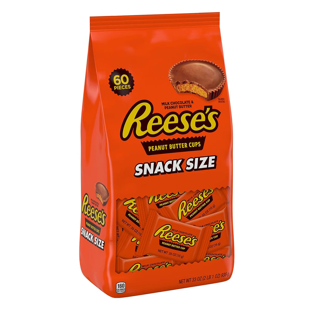 Milk Chocolate Peanut Butter Snack Size Cups, 33 oz (60 Pieces) K308237