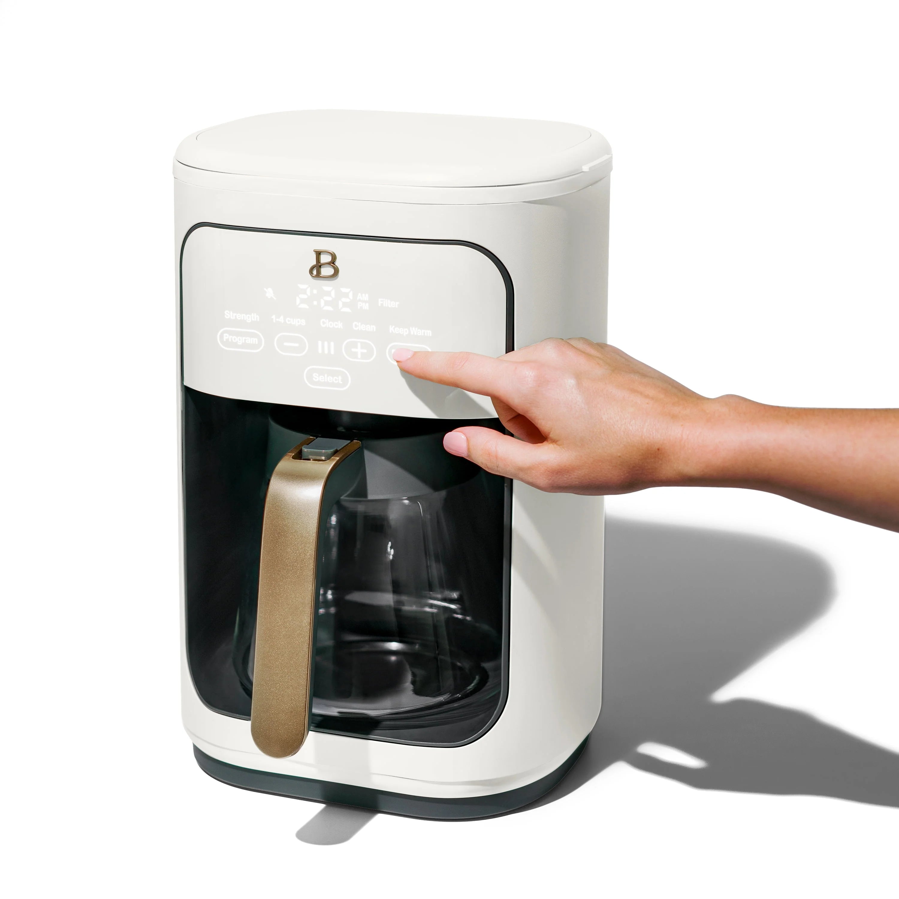 14-Cup Programmable Drip Coffee Maker with Touch-Activated Display, White U491122