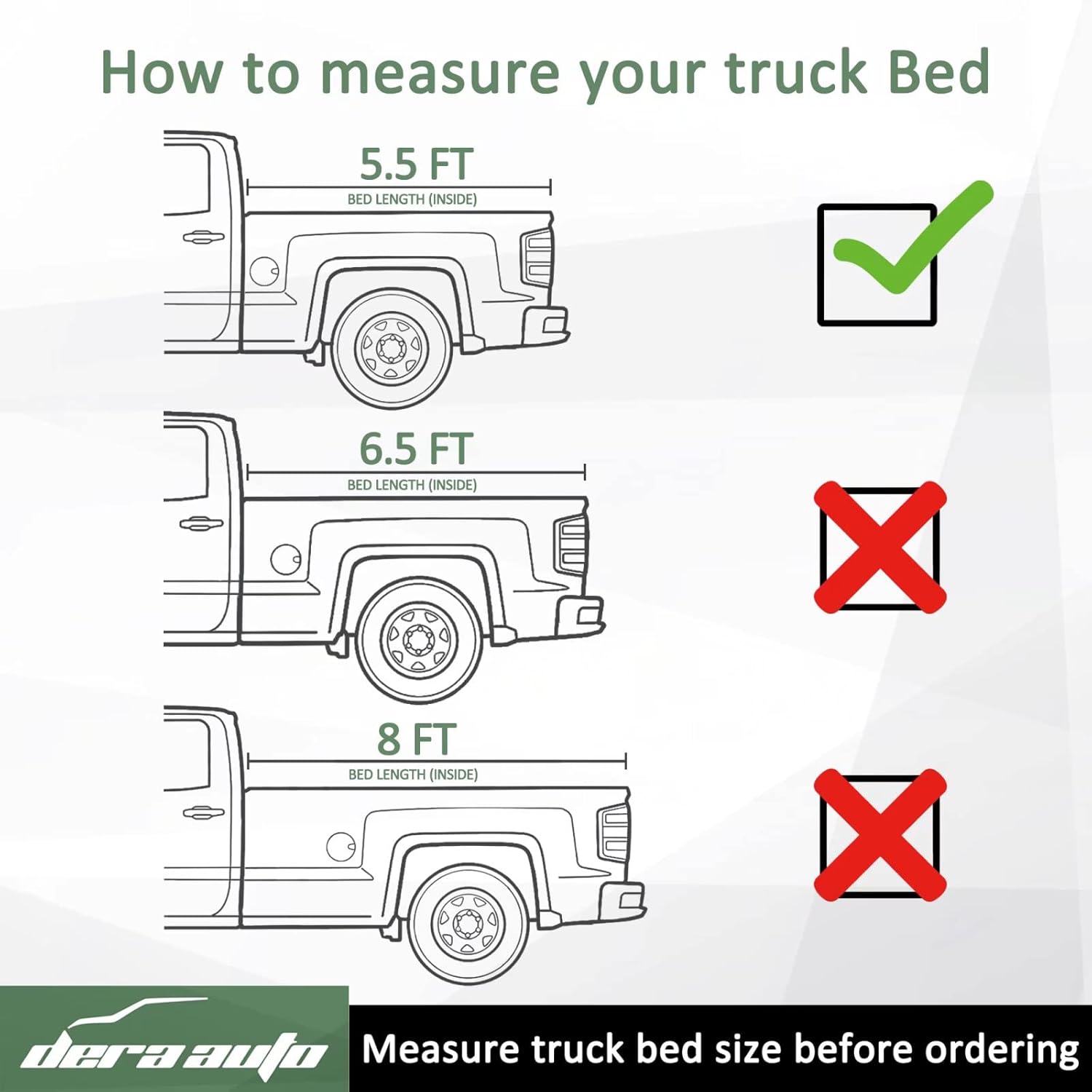 Hard Tri-Fold Truck Bed Tonneau Cover for 5.5ft Bed L96542
