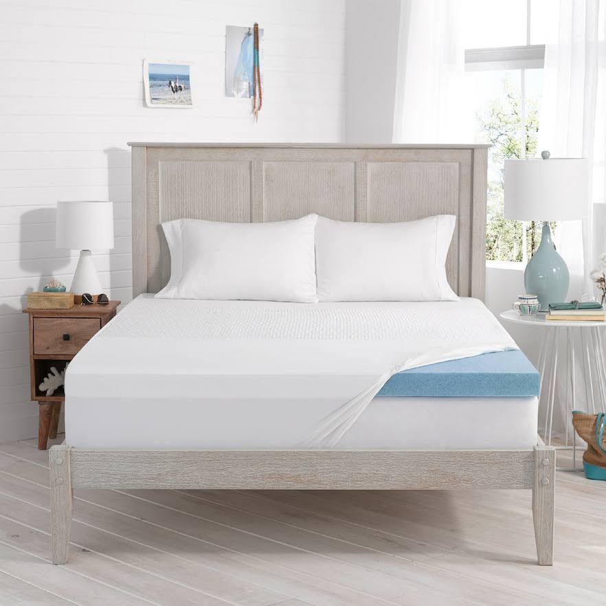 3-Inch White King Memory Foam Mattress Topper Y262
