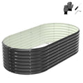 8x4x2ft Galvanized Raised Garden Beds Oval Planter Boxes V228740