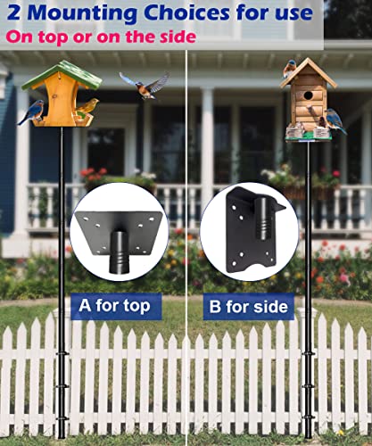 Matte Black Heavy Duty Bird Feeder Pole Kit E995000