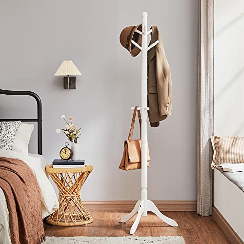 Solid Wood Coat Rack with 10 Hooks K87159
