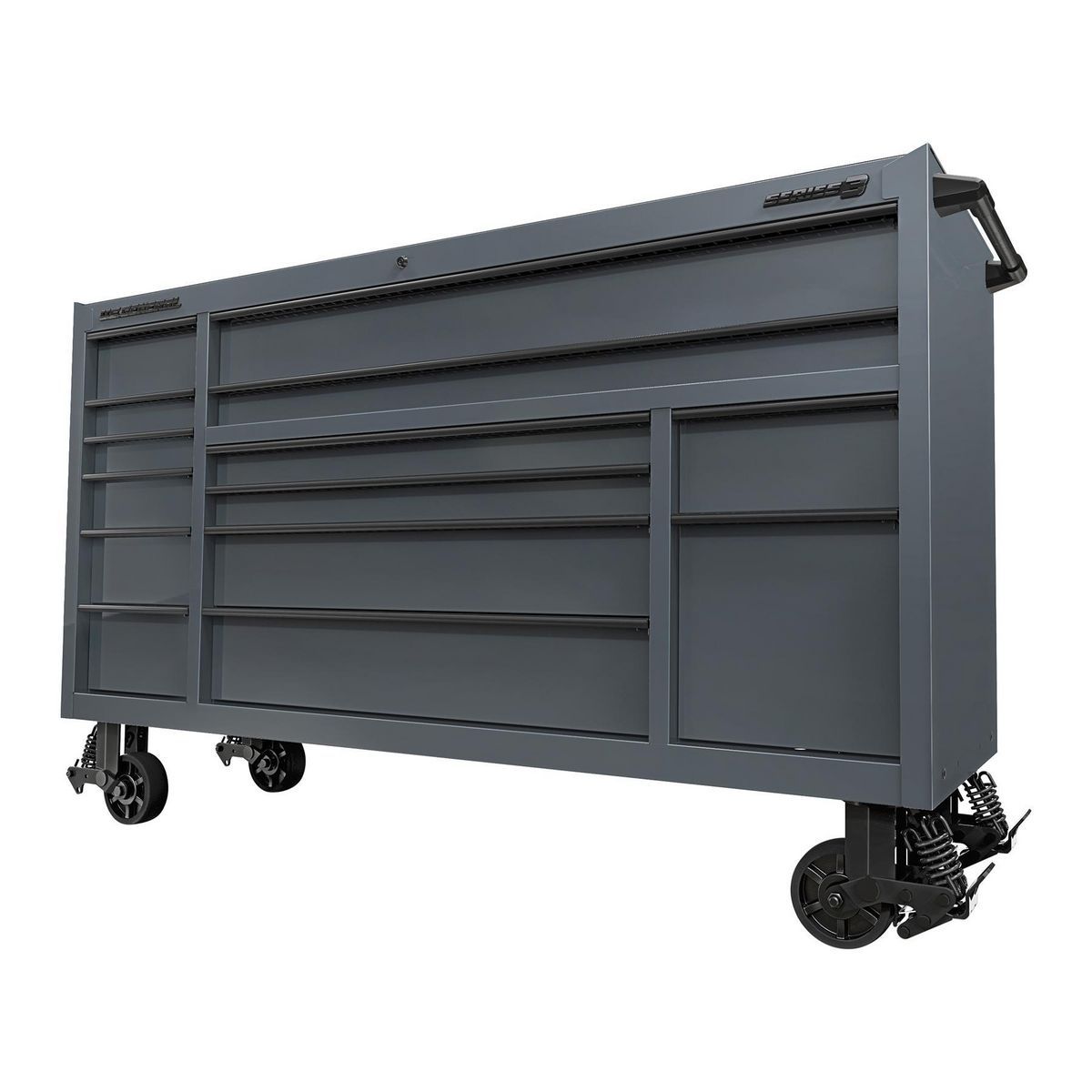 72 in. x 22 in. Triple-Bank Roll Cab, Slate Gray W680232