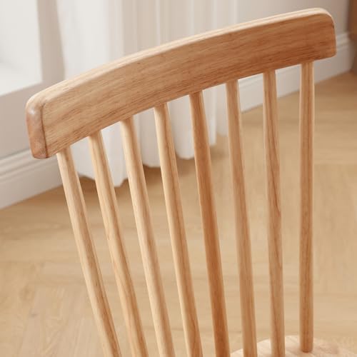 Black Solid Wood Dining Chairs Set of 2 J24348