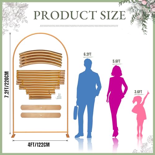 7.2FT Gold Metal Arch Backdrop Stand D833