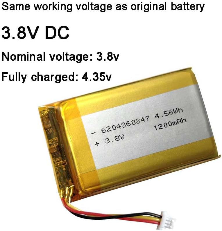 1200mAh 3.8v Rechargeable Lithium Polymer Battery X676