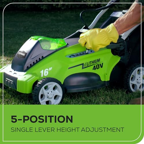 40V 21" Brushless Cordless Self-Propelled Lawn Mower with 5.0Ah Battery and Charger H464