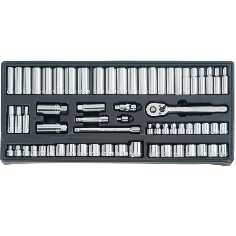 1/4, 3/8 and 1/2 in. Drive Metric and SAE 6 and 12 Point Mechanic's Tool Set 308 pc. P359849