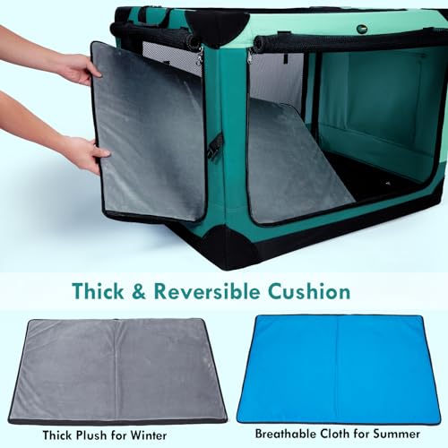 42 inch Collapsible Dog Crate with Durable Mesh Windows F6838