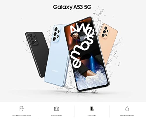 Awesome Black 128GB 6GB 6.5'' 120Hz Full HD+ IP67 Water Resistant Dual SIM GSM 4G Volte Unlocked International Model A536E/DS 25W Charging Cube Bundle Smartphone P1430