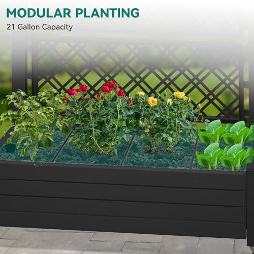 White Plastic Raised Garden Bed Kit N5255