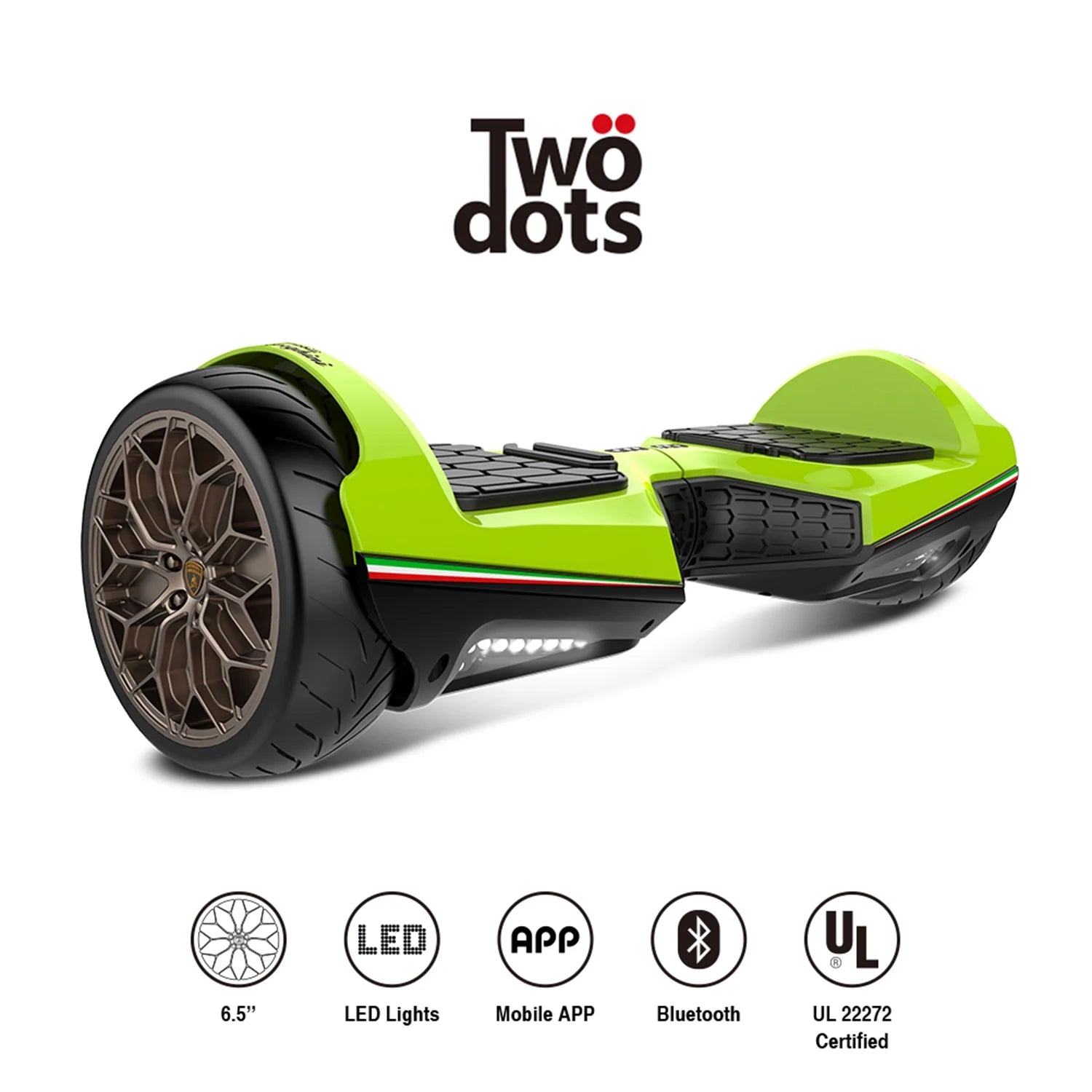 Green 6.5" Off Road Two-Wheel Electric Scooter W2715