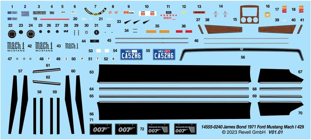 1/25 Scale Model Kit 1971 Ford Mustang Mach 1 R30994