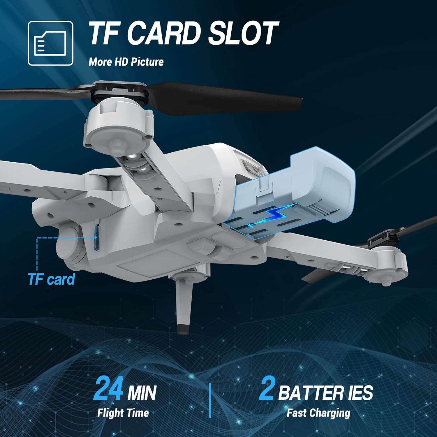 HD 1080P FPV Foldable RC Quadcopter Drone with Camera F969