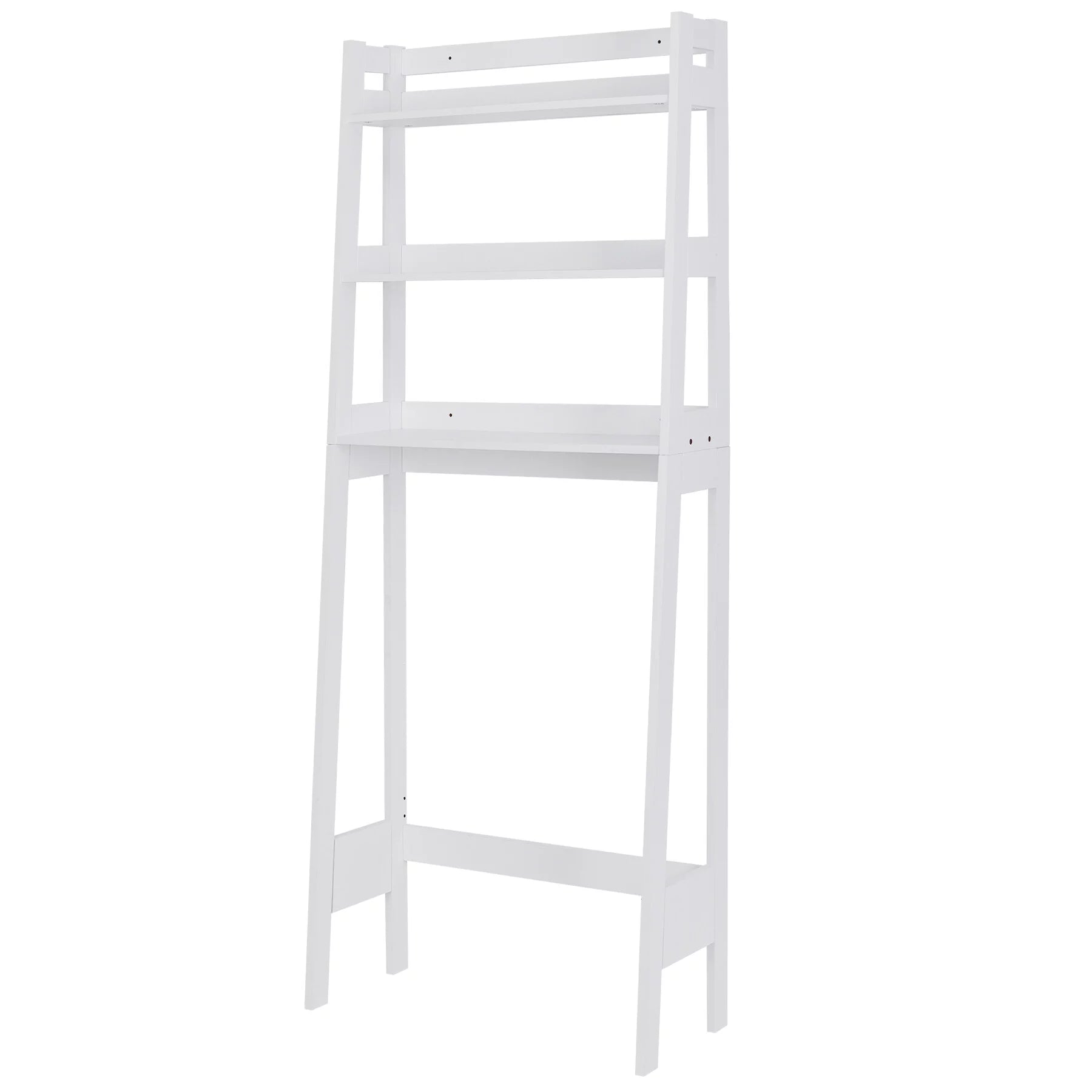 White 3-Tier Wooden Over-The-Toilet Storage Shelf C868