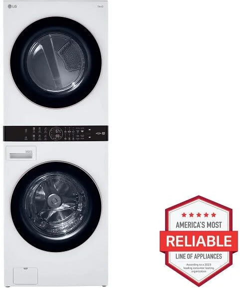 Front Load White Stacked Unit with 4.5 cu. ft. Washer & 7.4 cu. ft. Dryer H2930