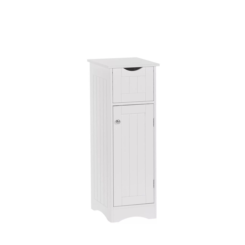 White Slim Cabinet with Drawer S400011