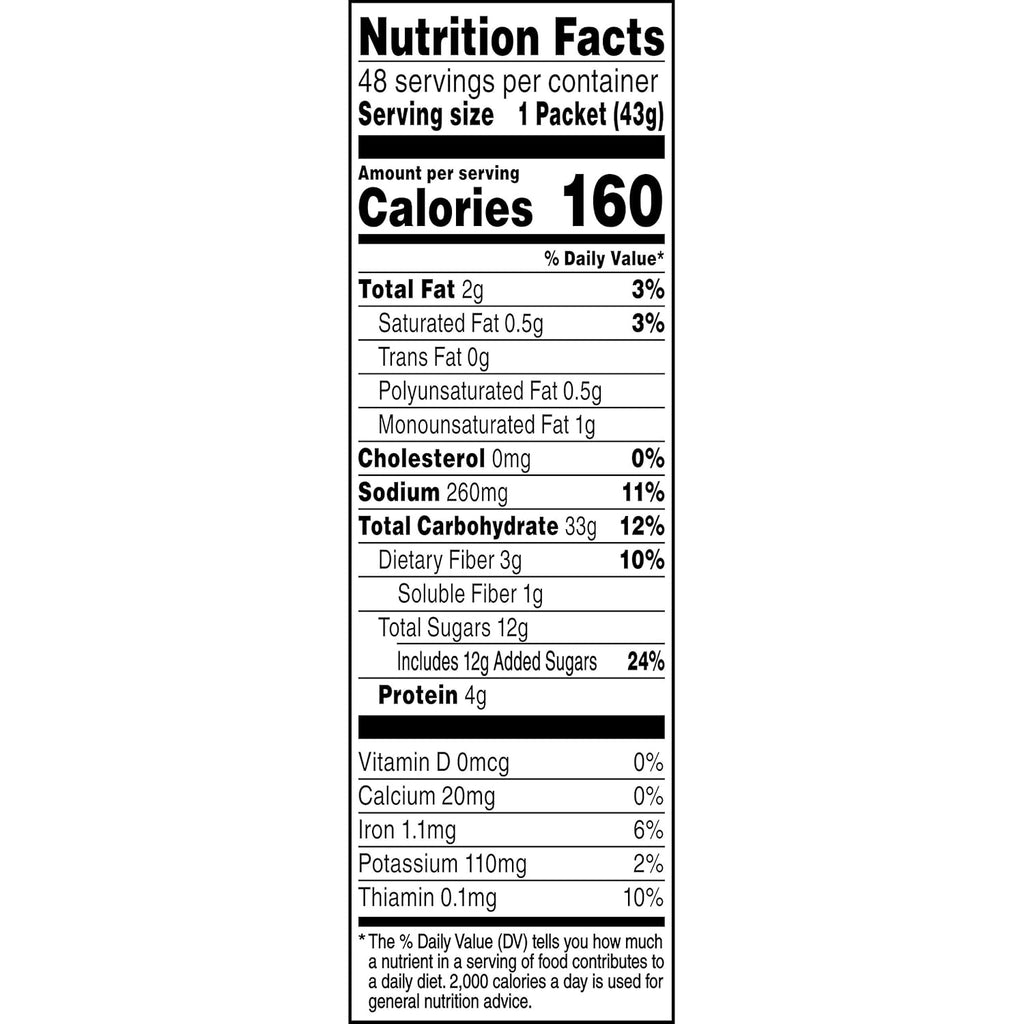 Maple & Brown Sugar Instant Oatmeal, 1.51 Ounce (Pack of 48) X795