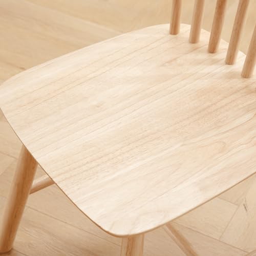 Black Solid Wood Dining Chairs Set of 2 J24348
