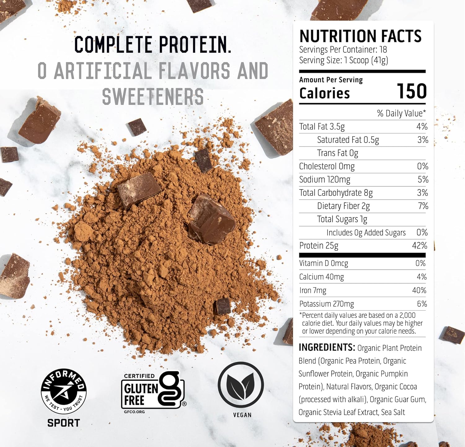 Unflavored 2 lb & Chocolate 18 Servings Protein Powder I22506