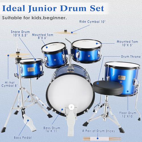 5-Piece 16 Inches Junior Drum Set W8250