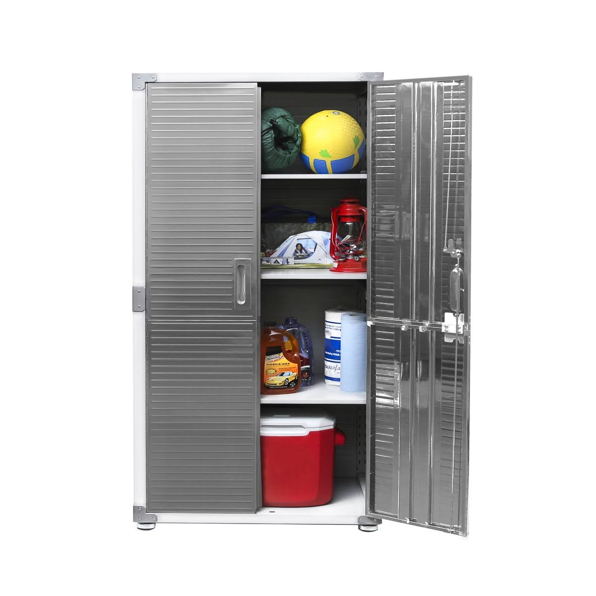 White 2-Door Rolling Storage Cabinet A97166