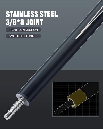 Carbon Fiber Pool Cue Stick 58" with 12.5mm Tip I2684