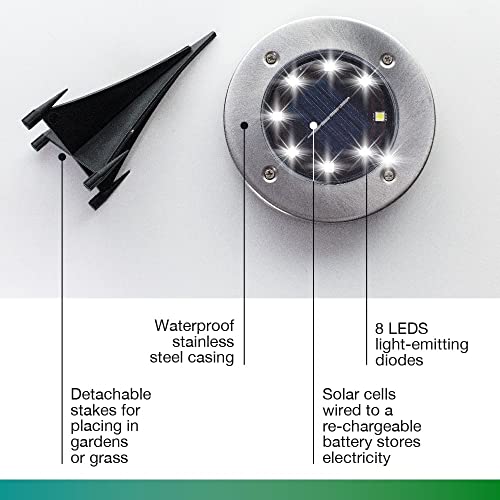 Solar Disk Lights Set of 8 E4538